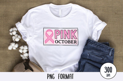 October Pink, Breast Cancer Sublimation PNG SVG futivesvg 