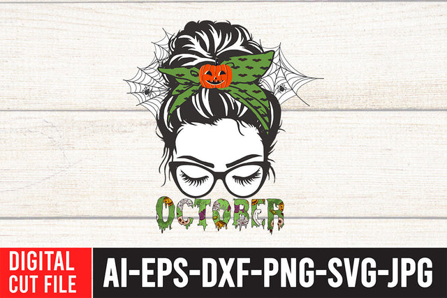 October Sublimation Design Sublimation BlackCatsMedia 