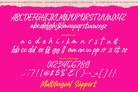 October Wish - Handwritten Font Font Subectype Studio 