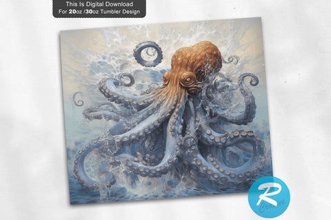 Octopus 20 oz / 30 oz Tumbler PNG Sublimation Regulrcrative 
