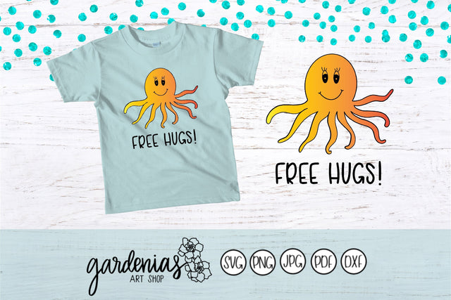Octopus Free Hugs SVG Gardenias Art Shop 
