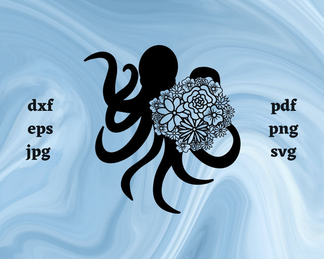 Octopus Mandala SVG Cut File SVG Northern Light SVG 
