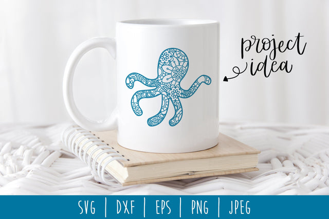 Octopus Mandala Zentangle SVG SavoringSurprises 