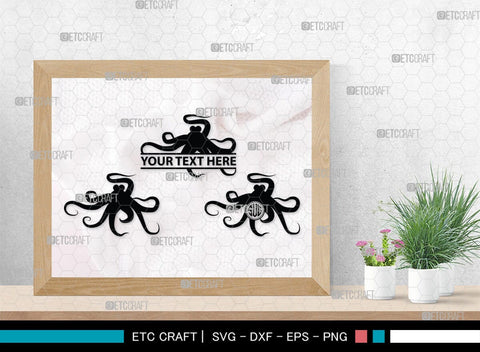 Octopus Monogram, Octopus Silhouette, Octopus SVG, Squid Svg, Kraken Svg, Octopus Tentacles Svg, Sea Animal Svg, SB00296 SVG ETC Craft 