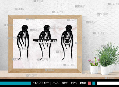 Octopus Monogram, Octopus Silhouette, Octopus SVG, Squid Svg, Kraken Svg, Octopus Tentacles Svg, Sea Animal Svg, SB00296 SVG ETC Craft 