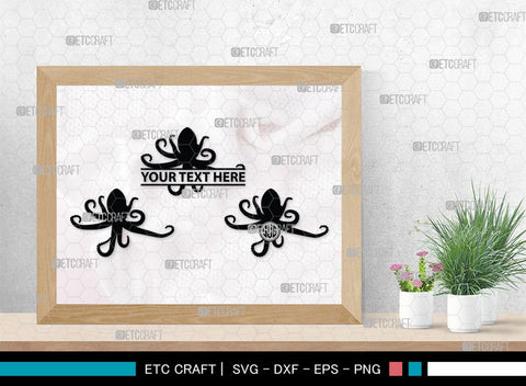 Octopus Monogram, Octopus Silhouette, Octopus SVG, Squid Svg, Kraken Svg, Octopus Tentacles Svg, Sea Animal Svg, SB00296 SVG ETC Craft 