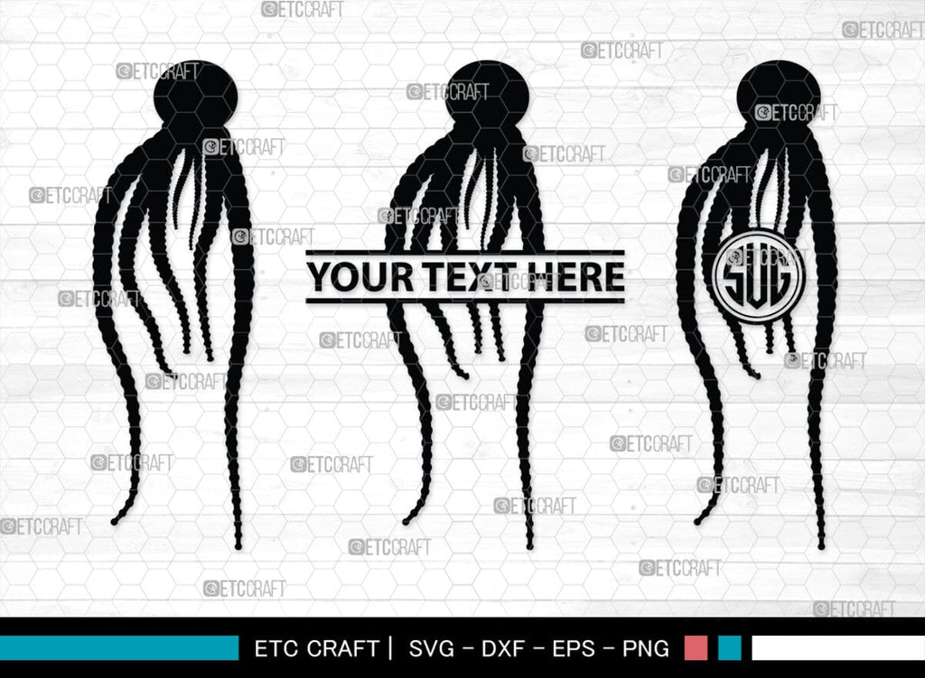 Octopus Monogram Octopus Monogram, Octopus Silhouette, Octopus SVG, Squid Svg, Kraken ...