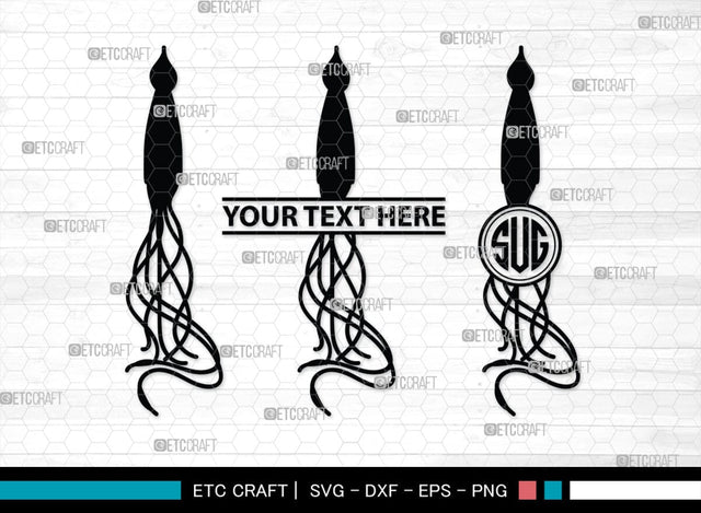 Octopus Monogram, Octopus Silhouette, Octopus SVG, Squid Svg, Kraken Svg, Octopus Tentacles Svg, Sea Animal Svg, SB00296 SVG ETC Craft 