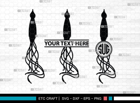 Octopus Monogram, Octopus Silhouette, Octopus SVG, Squid Svg, Kraken Svg, Octopus Tentacles Svg, Sea Animal Svg, SB00296 SVG ETC Craft 