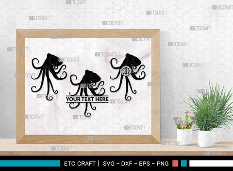 Octopus Monogram, Octopus Silhouette, Octopus SVG, Squid Svg, Kraken Svg, Octopus Tentacles Svg, Sea Animal Svg, SB00296 SVG ETC Craft 