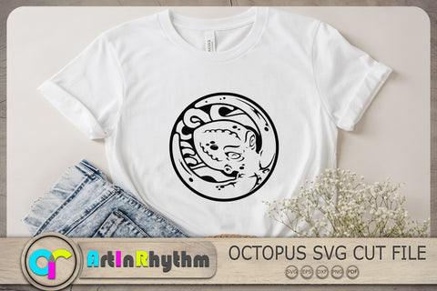 Octopus Svg, Round Octopus Svg, Round Octopus Keychain Svg SVG Artinrhythm shop 