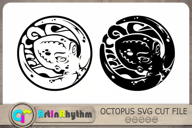Octopus Svg, Round Octopus Svg, Round Octopus Keychain Svg SVG Artinrhythm shop 