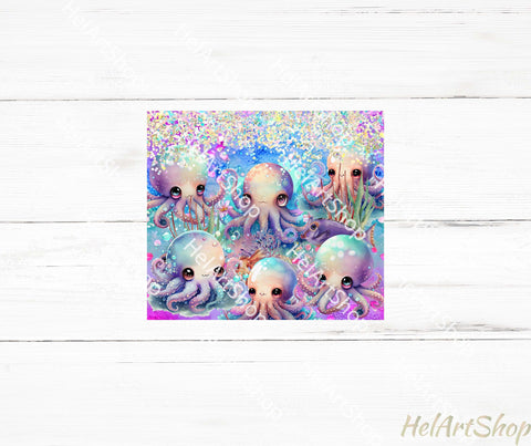 Octopus Tumbler PNG Sublimation, Ocean Tumbler PNG Sublimation _HelArtShop_ 