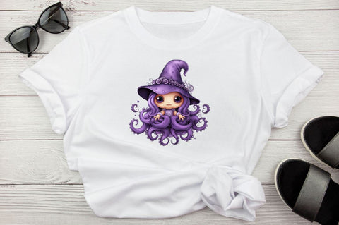 Octopus Witch Sublimation Clipart Bundle Sublimation Regulrcrative 