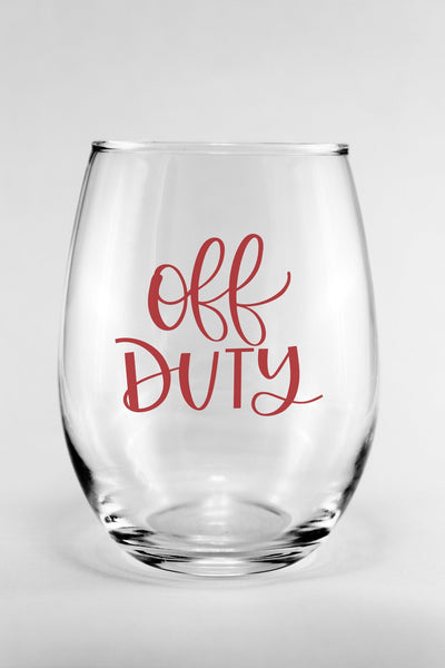 Off Duty Hand Lettered Cut File SVG Cursive by Camille 