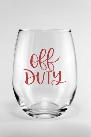 Off Duty Hand Lettered Cut File SVG Cursive by Camille 