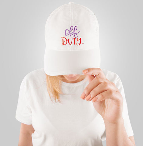 Off Duty Hand Lettered Cut File SVG Cursive by Camille 