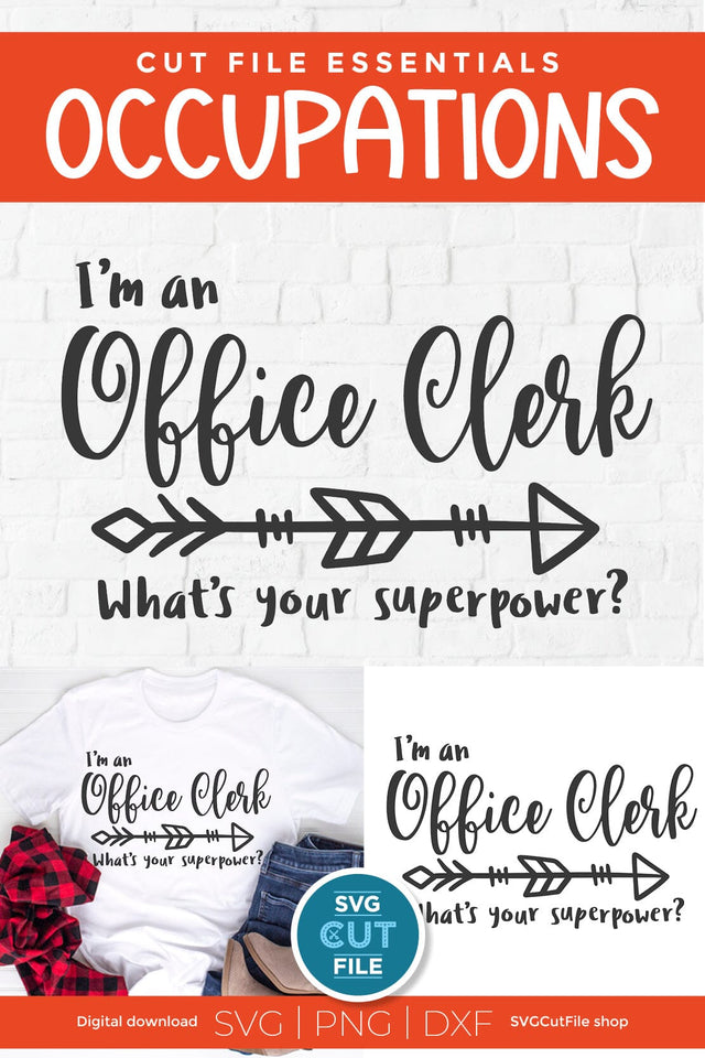 Office clerk svg, office staff svg, superpower SVG SVG Cut File 