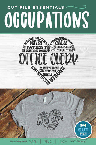 Office clerk svg, school office clerk svg, secretary svg, office assistant, staff team svg, front desk clerk, front reception, svg dxf png SVG SVG Cut File 