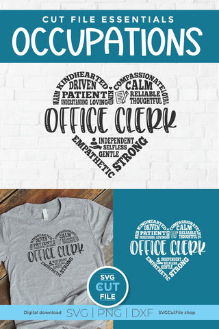 Office clerk svg, school office clerk svg, secretary svg, office assistant, staff team svg, front desk clerk, front reception, svg dxf png SVG SVG Cut File 