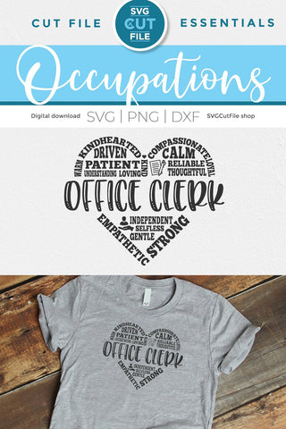Office clerk svg, school office clerk svg, secretary svg, office assistant, staff team svg, front desk clerk, front reception, svg dxf png SVG SVG Cut File 