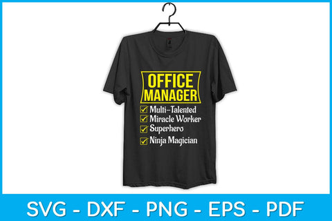 Office Manager Miracle Worker Superhero Ninja Funny Job Svg Design SVG artprintfile 