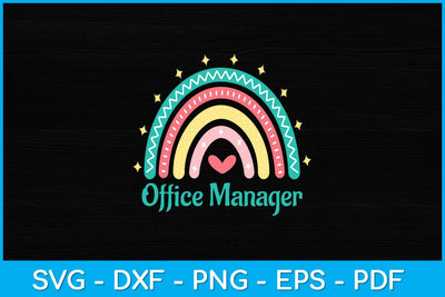 Office Manager Rainbow Back To School Svg Design SVG artprintfile 