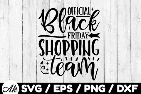 Official black friday shopping team SVG SVG akazaddesign 