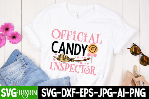 Official Candy Inspector SVG Cut File, Official Candy Inspector Sublimation PNG, ,Halloween SVG Sublimation Design, Trick or Treat SVG SVG BlackCatsMedia 
