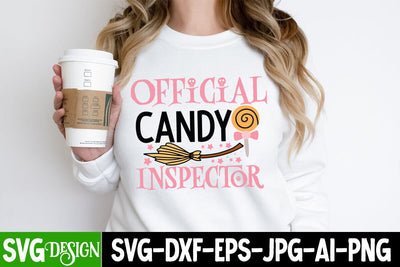 Official Candy Inspector SVG Cut File, Official Candy Inspector Sublimation PNG, ,Halloween SVG Sublimation Design, Trick or Treat SVG SVG BlackCatsMedia 