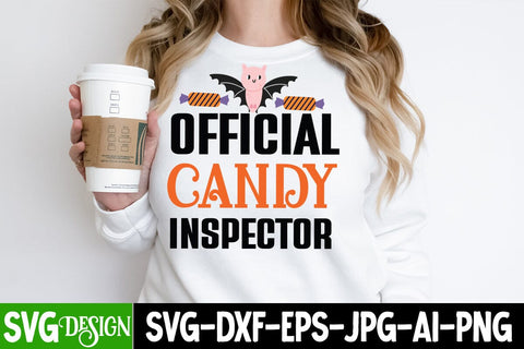 Official Candy Inspector SVG Cut File, Official Candy Inspector SVG Design, Trick or Treat SVG Design, Halloween Sublimation PNG, Halloween SVG Bundle,Halloween SVG Quotes,Halloween PNG, Halloween SVG SVG BlackCatsMedia 