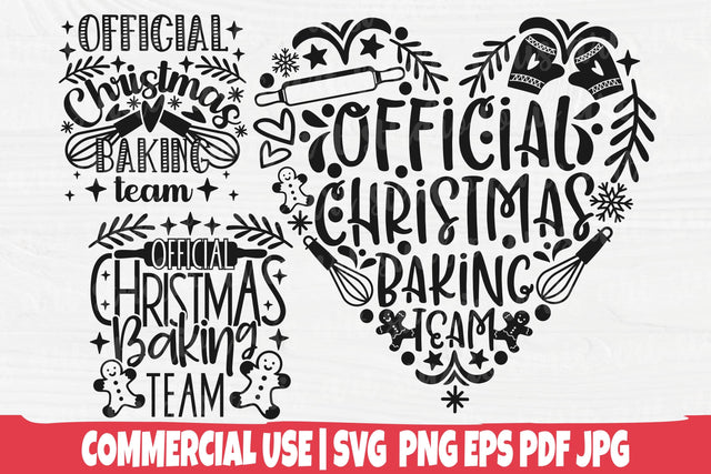 Official Christmas Baking Team SVG - Christmas Svg - Christmas Bake Svg - Baking Crew Svg - Pot Holder Svg - Cut Files - Cricut - Silhouette SVG TonisArtStudio 