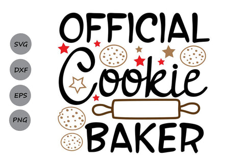 Official Cookie Baker| Christmas Cookies SVG Cutting Files. SVG CosmosFineArt 