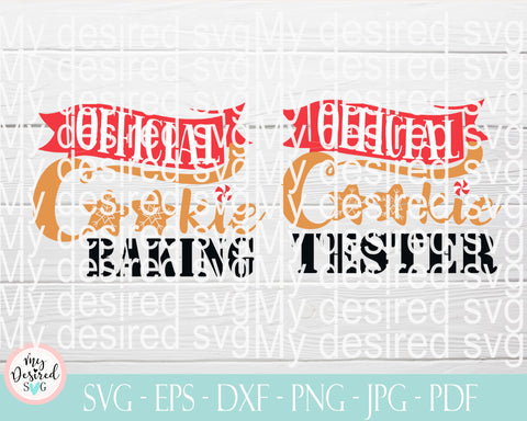 Official Cookie Baking & Tester, Sublimation Graphic, Cute Women's, Women's Shirt Svg, Gingerbread Cookies, Holiday Food Saying, Sublimation SVG MyDesiredSVG 