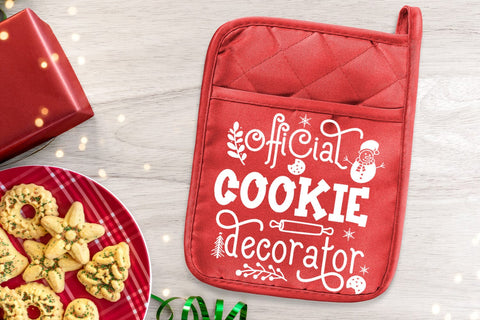 Official Cookie Decorator I Christmas Pot Holders SVG I PNG SVG Happy Printables Club 