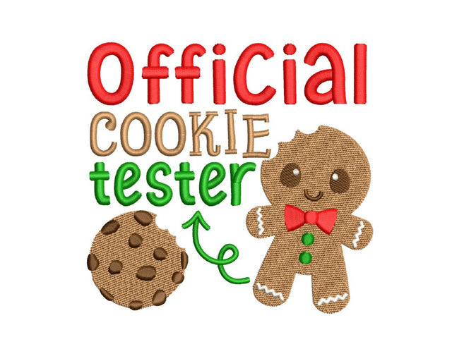 Official Cookie Tester Embroidery Design, 4 sizes, Instant Download Embroidery/Applique DESIGNS Nino Nadaraia 