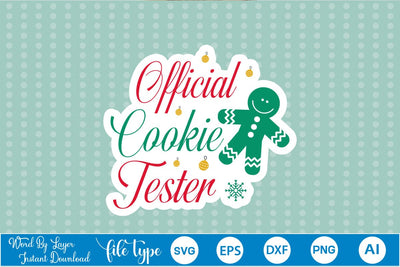 Official Cookie Tester Sticker SVG SVGs,Quotes and Sayings,Food & Drink,On Sale, Print & Cut SVG DesignPlante 503 