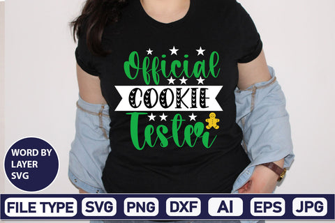 Official Cookie Tester SVG Cut File SVGs,Quotes and Sayings,Food & Drink,On Sale, Print & Cut SVG DesignPlante 503 
