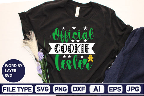 Official Cookie Tester SVG Cut File SVGs,Quotes and Sayings,Food & Drink,On Sale, Print & Cut SVG DesignPlante 503 