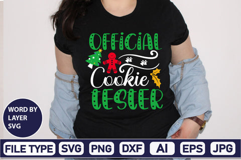 Official Cookie Tester SVG Cut File SVGs,Quotes and Sayings,Food & Drink,On Sale, Print & Cut SVG DesignPlante 503 