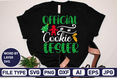 Official Cookie Tester SVG Cut File SVGs,Quotes and Sayings,Food & Drink,On Sale, Print & Cut SVG DesignPlante 503 