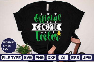 Official Cookie Tester SVG Cut File SVGs,Quotes and Sayings,Food & Drink,On Sale, Print & Cut SVG DesignPlante 503 