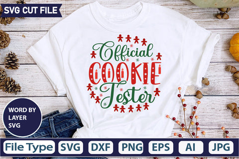 OFFICIAL COOKIE TESTER SVG CUT FILE,SVGs,quotes-and-sayings,food-drink,mini-bundles,print-cut,on-sale, SVG DesignPlante 503 