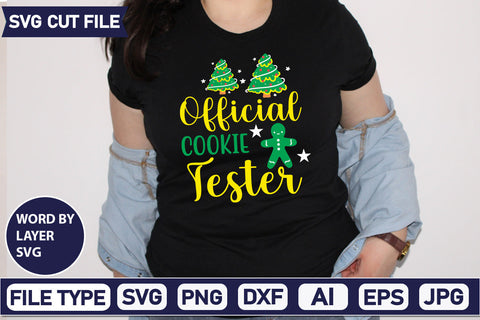 Official Cookie Tester Svg Cut File,SVGs,quotes-and-sayings,food-drink,mini-bundles,print-cut,on-sale, SVG DesignPlante 503 