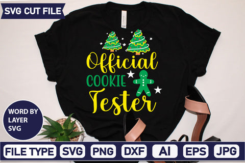Official Cookie Tester Svg Cut File,SVGs,quotes-and-sayings,food-drink,mini-bundles,print-cut,on-sale, SVG DesignPlante 503 