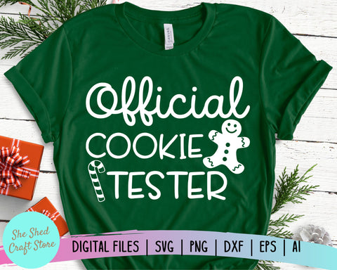 Official Cookie Tester SVG, Funny Christmas SVG, Christmas Svg SVG She Shed Craft Store 