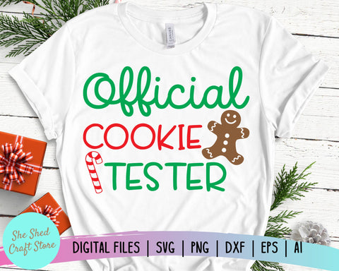 Official Cookie Tester SVG, Funny Christmas SVG, Christmas Svg SVG She Shed Craft Store 