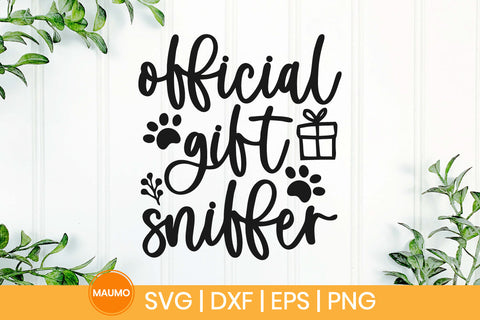 Official gift sniffer, funny dog christmas bandana svg SVG Maumo Designs 
