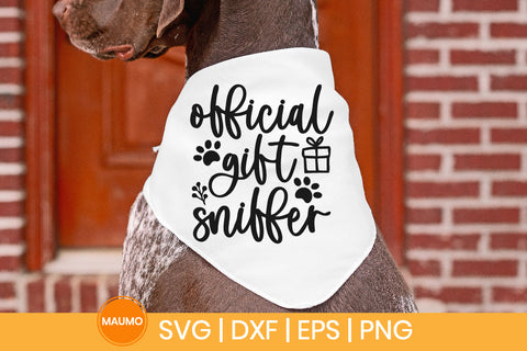 Official gift sniffer, funny dog christmas bandana svg SVG Maumo Designs 