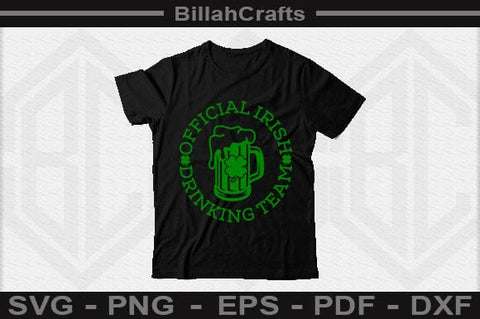 Official Irish Drinking Team SVG File SVG BillahCrafts 